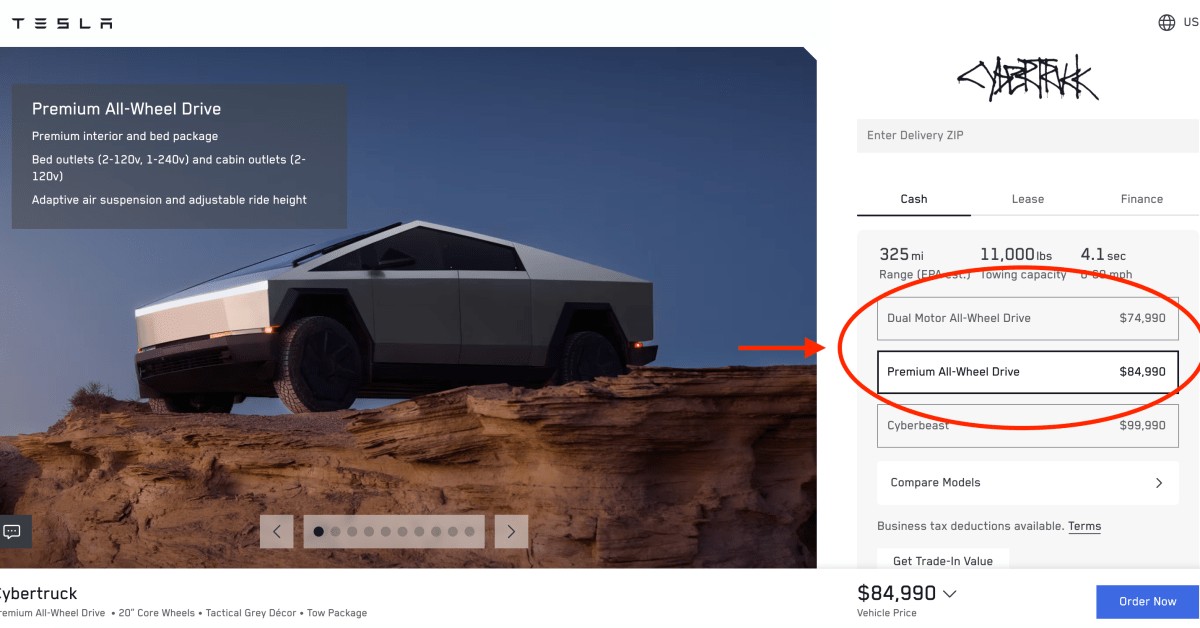 Tesla Raises Cybertruck Prices by $5,000